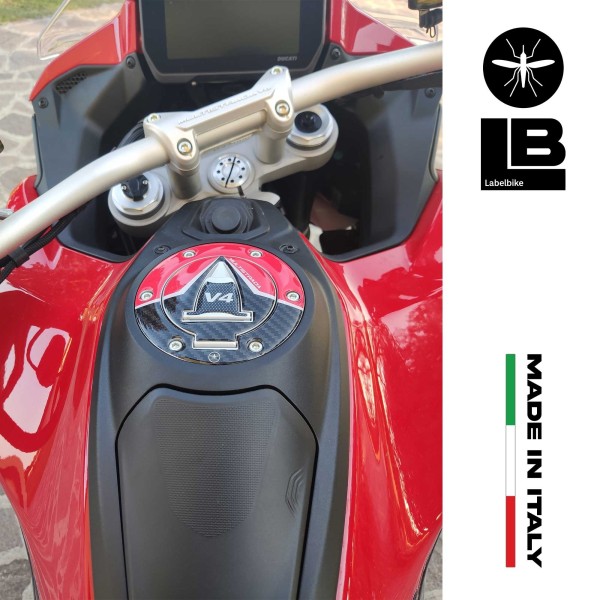Adhesivo protector de tapón de depósito 3D compatible con Ducati Multistrada V4 2021