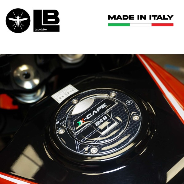 Autocollant de protection de bouchon de réservoir 3D compatible avec Moto Morini X-CAPE 2022