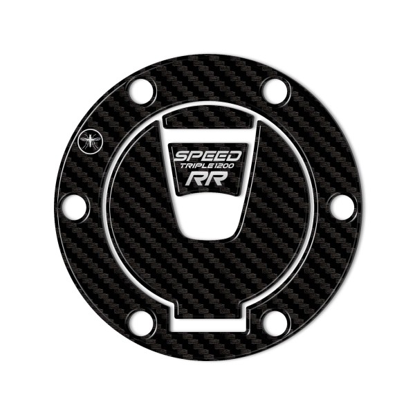 Pegatina 3D de protección del tapón del depósito compatible con Triumph Speed Triple 1200 RR