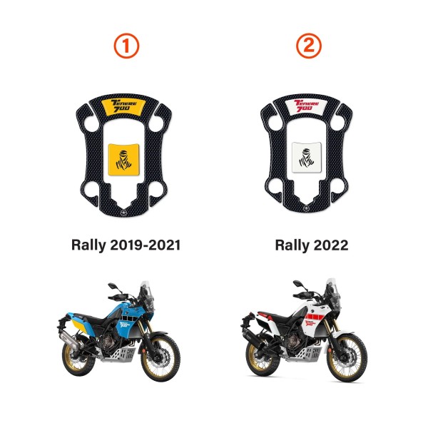 Klebender 3D Tankdeckelschutzaufkleber kompatibel mit Yamaha Tenere 700 ab 2019