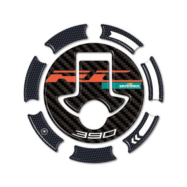 Autocollant 3D Bouchon de réservoir protection moto compatible avec KTM RC 390 2015-2020