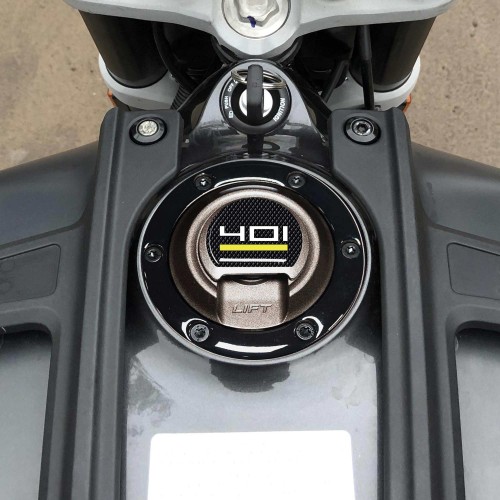 Adhesivo 3D para el tapón del depósito compatible con Husqvarna Svartpilen y Vitpilen 401