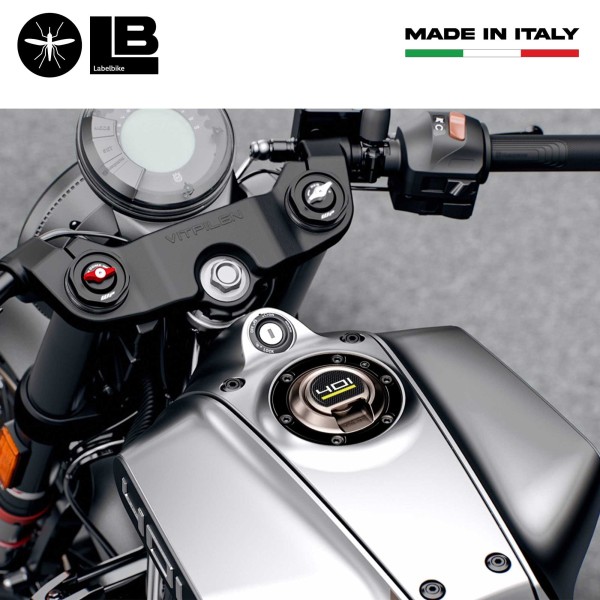 Adhesivo 3D para el tapón del depósito compatible con Husqvarna Svartpilen y Vitpilen 401