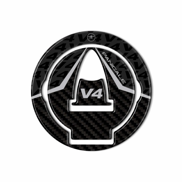Adhesivo tapa depósito 3D compatible con motos Ducati Panigale V4 2018-2024.
