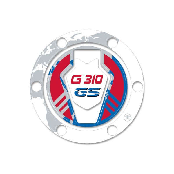 Sticker 3D bouchon de réservoir moto compatible avec BMW G 310 GS Sport 2017-2023