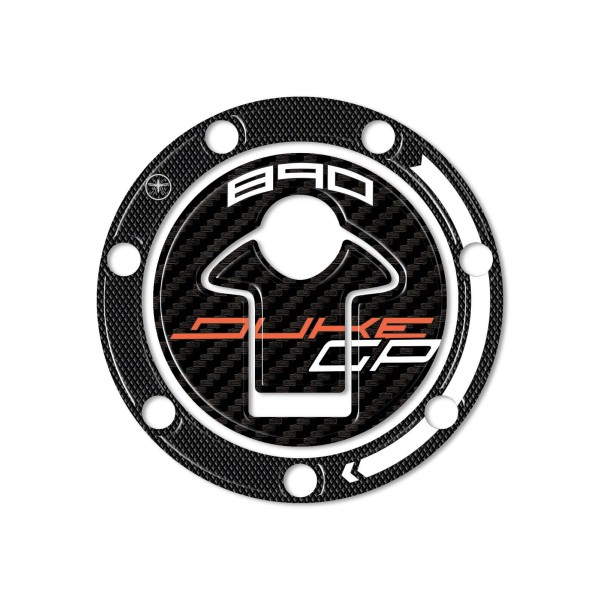 Sticker 3D Tank cap motorbike compatible with Ktm Duke 890 GP 2022-23 white