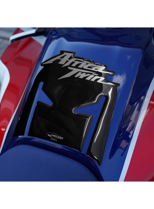 Adesivo gel 3D compatibile con serbatoio moto Honda Africa Twin 2016 argento