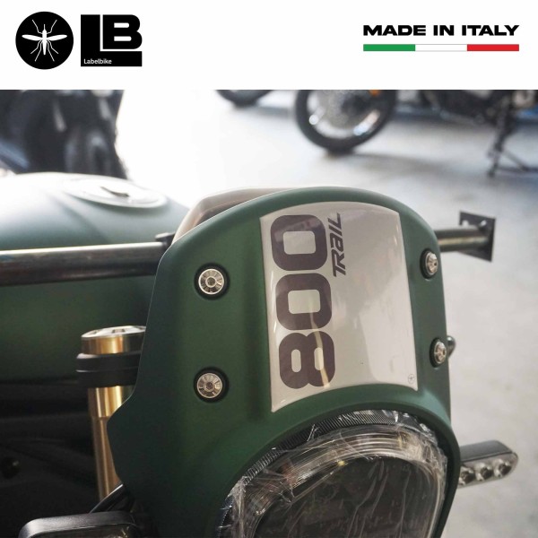 Protecteur de pare-brise 3D en gel adhésif compatible avec Benelli Leoncino 800 Trail