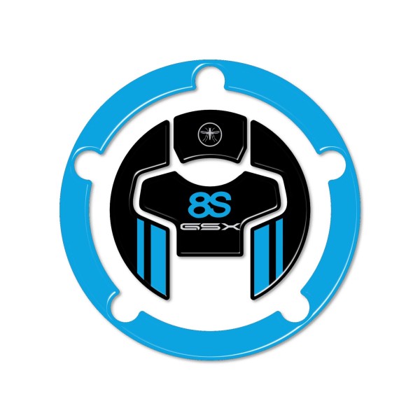 Adhesive Gel 3D Tank cap protection motorbike compatible with Suzuki GSX-8S