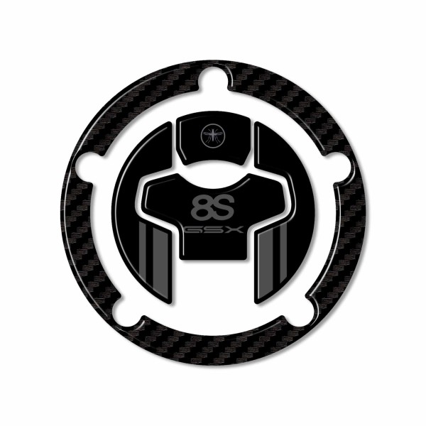 Gel adhésif 3D Protection du bouchon de réservoir moto compatible avec Suzuki GSX-8S