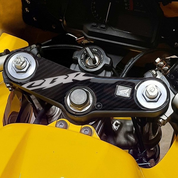 Αυτοκόλλητο Honda Προστασία πινακίδας τιμονιού μοτοσυκλέτας πιρούνι Cbr600rr 2003-04 Λευκό