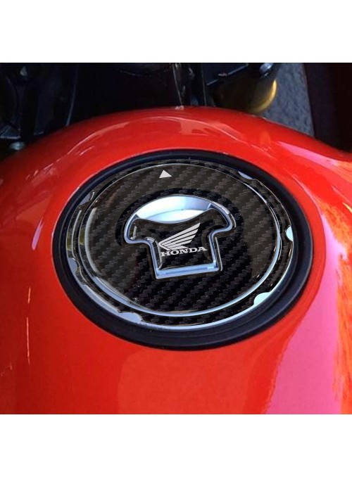 Adesivo Honda Protezione tappo serbatoio moto senza fori - Logo Honda Bianco