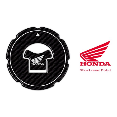 Autocollant Honda Protection de bouchon de réservoir de moto sans trous - Logo Honda Blanc 2