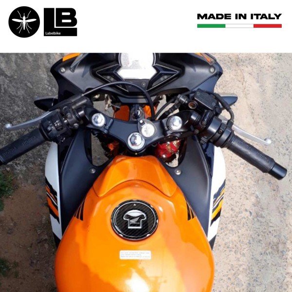 Honda Aufkleber Motorradtankdeckel Schutz ohne Löcher - Honda Logo Weiß