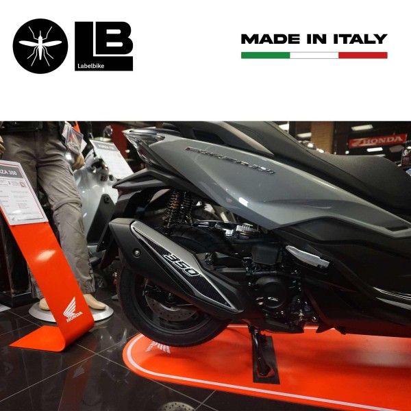 Sticker de protection de silencieux en résine 3D compatible avec Honda Forza 350 2022-25