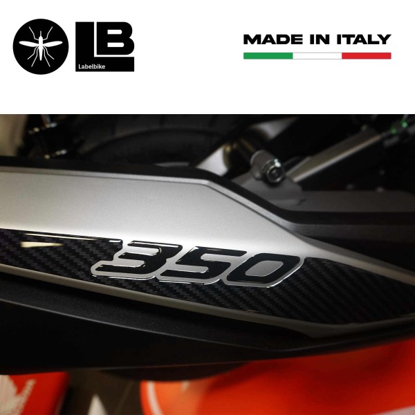 Pegatina de protección de silenciador 3D de resina compatible con Honda Forza 350 2022-25