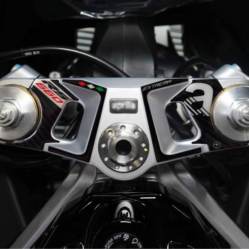 Lenkung Gabelplatte Aufkleber kompatibel mit Aprilia RS 660 Extrema 2023-25