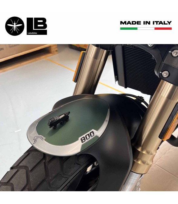 Autocollant de protection de garde-boue 3D en résine compatible avec Benelli Leoncino 800