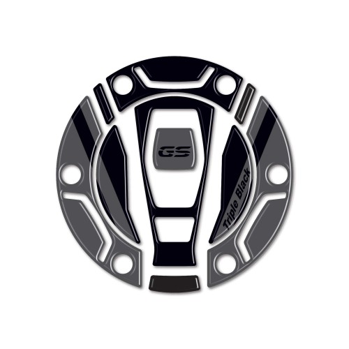 Pegatina de resina 3D de protección de enchufe sin llave compatible con Bmw Triple Negro 2