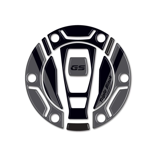 Pegatina de resina 3D de protección de enchufe sin llave compatible con Bmw Triple Negro