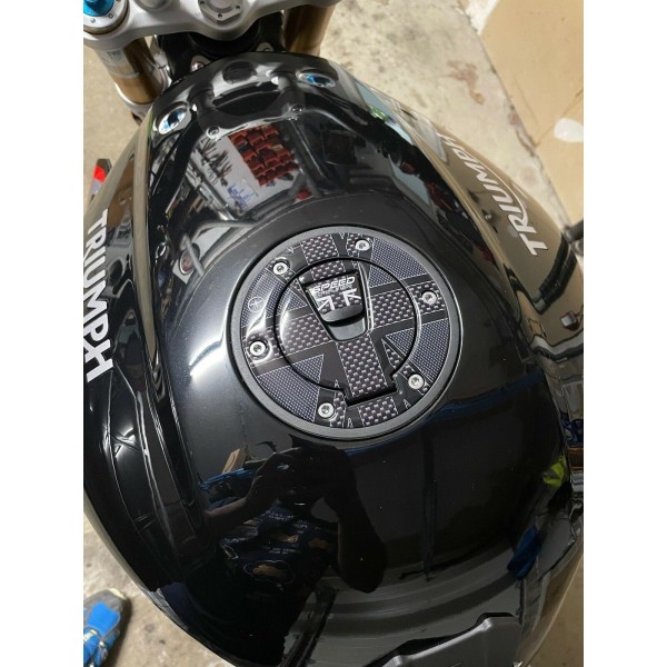 Autocollant gel 3D pour bouchon de réservoir pour Triumph Speed Triple 1200 RS compatible avec les motos