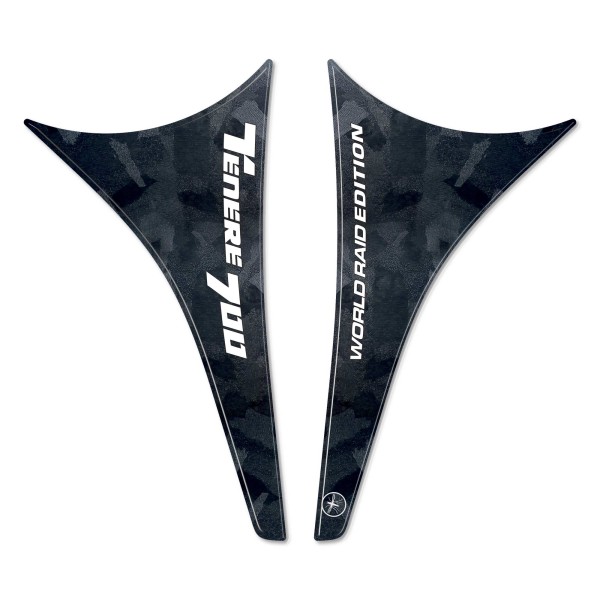Zwei 3D-Motorrad-Tankschutzaufkleber passend für Yamaha Tenere 700 World Raid