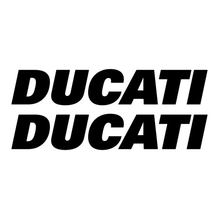 Κιτ 2 Ducati Αυτοκόλλητα δεξαμενής μοτοσικλέτας Μαύρα αγωνιστικά αυτοκόλλητα