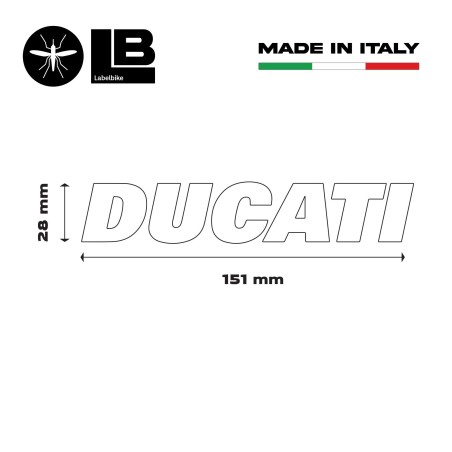Κιτ 2 Ducati Αυτοκόλλητα δεξαμενής μοτοσικλέτας Μαύρα αγωνιστικά αυτοκόλλητα
