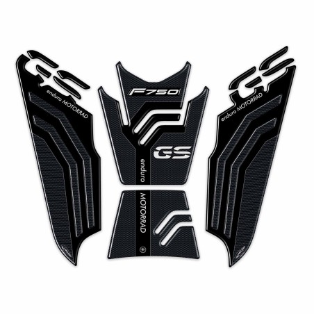 Kit 3 pegatinas de gel compatibles protectores laterales para motos bmw f750 gs 2018-2023