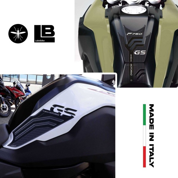 Kit 3 pegatinas de gel compatibles protectores laterales para motos bmw f750 gs 2018-2023