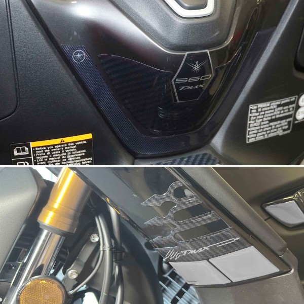 Kit pegatinas 3D protectores scooter plata compatible con Yamaha Tmax 560 2022