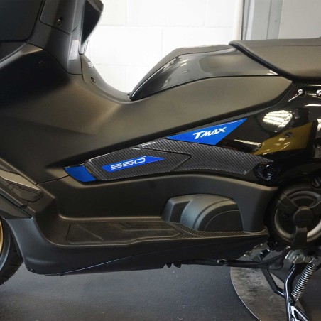 Kit d'autocollants 3D bleu pour scooter compatible avec Yamaha Tmax 560 2022-2023