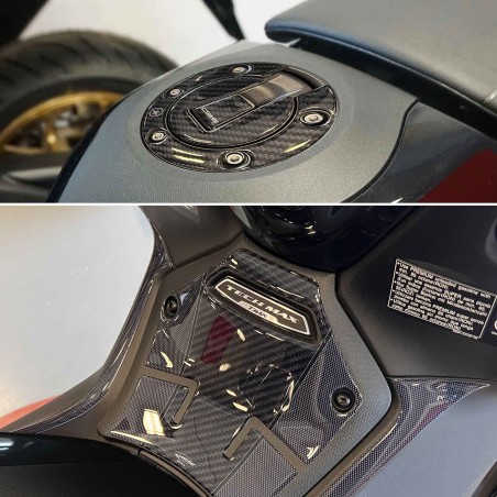 Kit d'autocollants 3D bleu pour scooter compatible avec Yamaha Tmax 560 2022-2023