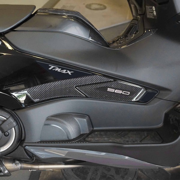 Black 3D sticker kit scooter protectors compatible with Yamaha Tmax 560 2022-2023
