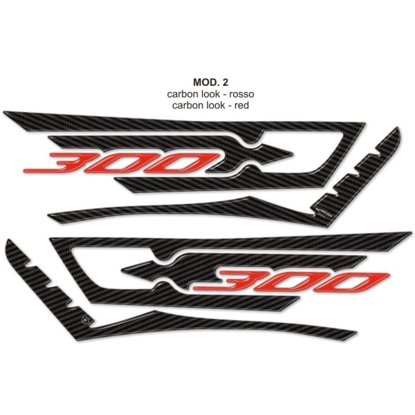 Kit 3D ADHESIVES pour Scooter X max 300 PROTECTION compatible pour YAMAHA Xmax 300