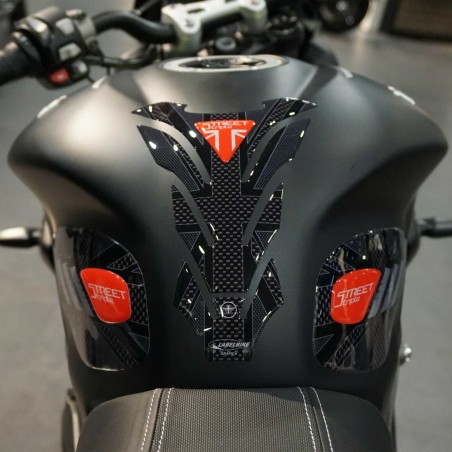 Triumph Street Triple 2013-2021 compatible moto Kit d'autocollants 3D pour le réservoir