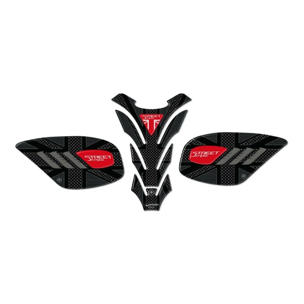 Triumph Street Triple 2013-2021 compatible motorbike 3D tank sticker kit