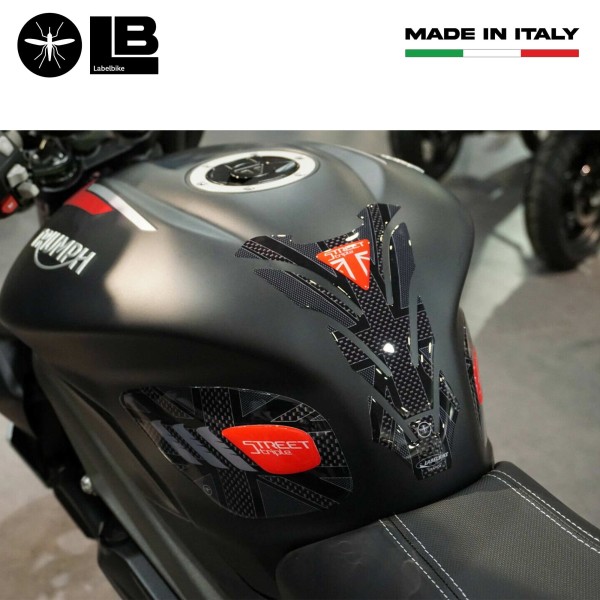 Triumph Street Triple 2013-2021 compatible motorbike 3D tank sticker kit