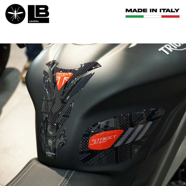 Triumph Street Triple 2013-2021 compatible motorbike 3D tank sticker kit