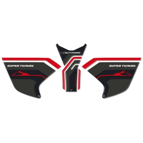 Kit de pegatinas 3D MOTO TANK PROTECTION compatible YAMAHA SUPER TENERE rojo