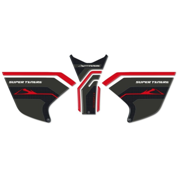 Κιτ αυτοκόλλητων 3D MOTO TANK PROTECTION συμβατό YAMAHA SUPER TENERE κόκκινο