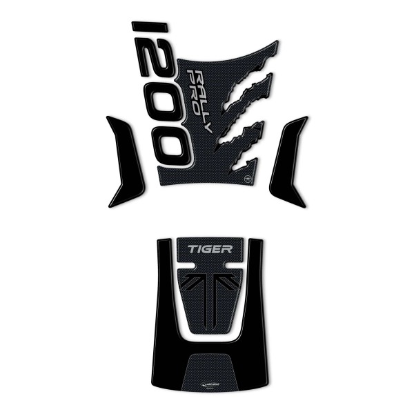 3D Aufkleber Kit Tank Protektoren kompatibel mit Triumph Tiger 1200 Rally Pro