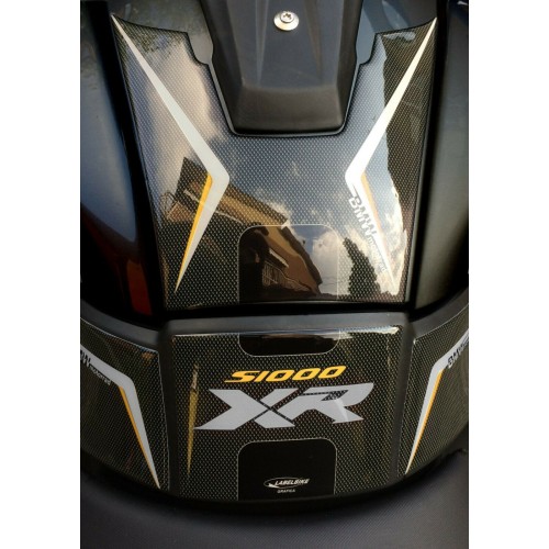 KIT ADHESIVO 3D PROTECCIONES TANQUE compatible x MOTO BMW S1000XR triple negro 2