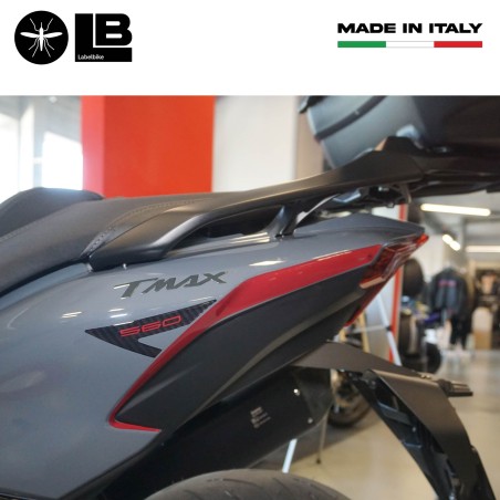 Roter 3D Aufkleber Kit Rollerschutz kompatibel mit Yamaha Tmax 560 2022-23