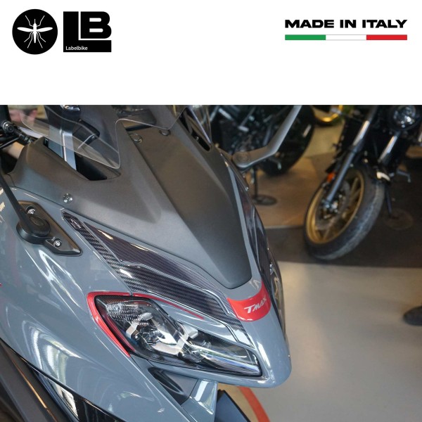 Kit d'autocollants 3D rouge pour scooter compatible avec Yamaha Tmax 560 2022-23