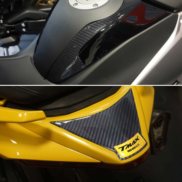 Yellow 3D sticker kit scooter protectors compatible with Yamaha Tmax 560 2022-23