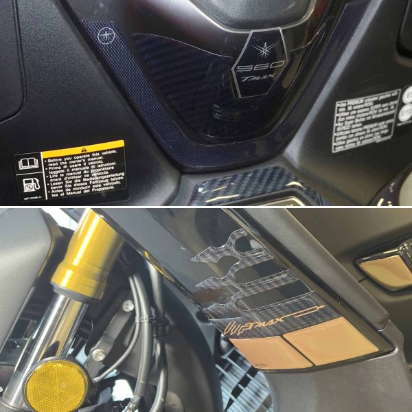 Kit d'autocollants de protection 3D pour scooter compatible avec Yamaha Tmax 560 2022-2023