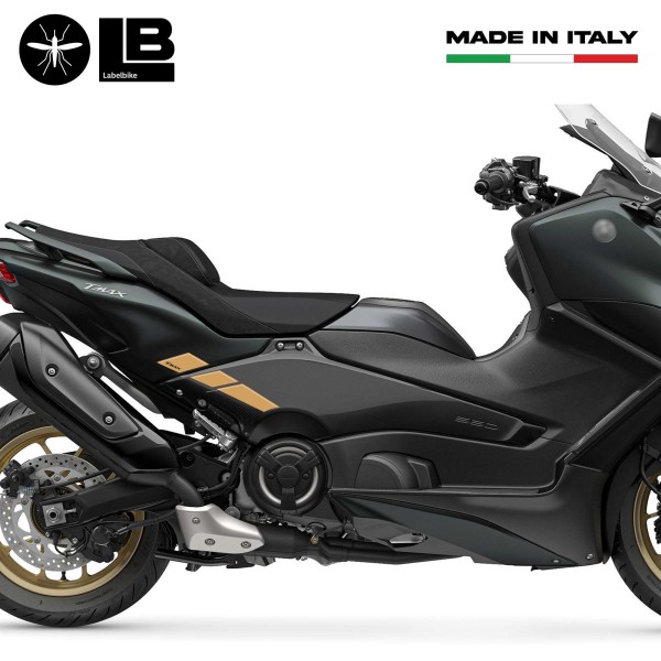 3D-Gold-Rollerschutz-Aufkleber-Kit kompatibel mit Yamaha Tmax 560 2022-2023