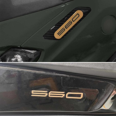 Kit de pegatinas protectoras 3D doradas compatibles con Yamaha Tmax 560 2022-2023