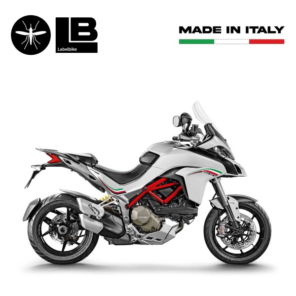KIT ADHESIF 3D TRICOLORE PROTECTIONS pour MOTO DUCATISTRADA 1200 Italia 2010-2014